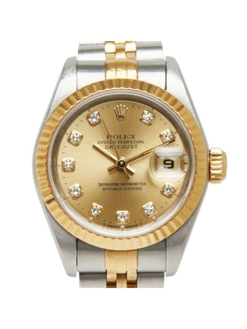 Rolex Watch Gold Silver 18k Yellow Stainless Steel Diamond